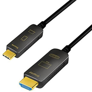 LogiLink CUF0100 - Adapterkabel USB Type-C > HDMI, 4K@60 Hz, AOC, 10 m