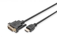 Digitus AK-330300-020-S, Digitus HDMI / DVI Adapterkabel HDMI-A Stecker, DVI-D
