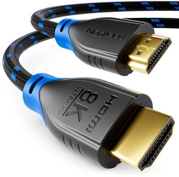 deleyCON 8K HDMI 2.1 48G Nylon UHD-2 8K@60Hz 4K@120Hz 0,5m