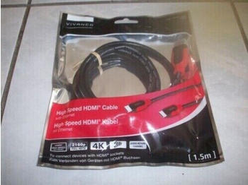 Vivanco HDMI Cable High Speed With Ethernet 1.5 M One Size Red
