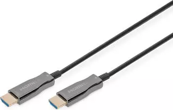 Digitus HDMI AOC Hybrid Glasfaser Anschlusskabel Typ A St/St 20m UHD 4K@60Hz CE - Vergoldete Kontakte - Schwarz Digitus HDMI AOC Hybrid Glasfaser Anschlusskabel Typ A St/St 20m UHD 4K@60Hz CE - Vergoldete Kontakte - Schwarz