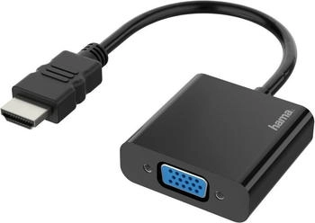 Hama Video- / Audio-Adapter (VGA, 15 cm), Data + Video Adapter, Schwarz Hama Video- / Audio-Adapter (VGA, 15 cm), Data + Video Adapter, Schwarz