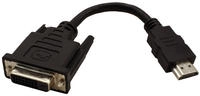 Value HDMI / DVI Adapterkabel HDMI-A Stecker, DVI-D 24+1pol. Stecker 0.15 m Schwarz