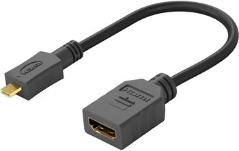 Goobay 58683 - HDMI Adapter, HDMI Micro D Stecker auf HDMI Buchse