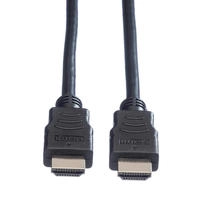 Value HDMI Anschlusskabel HDMI-A Stecker 1.00 m Schwarz 11.99.5541 4K UHD, Geschirmt