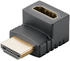 Goobay 65744 - Adapter, HDMI Stecker auf Buchse, 8K 60 Hz, 90° vertikal