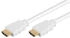 Goobay 61017 - High-Speed-HDMI™-Kabel mit Ethernet, 0,5 m, weiß