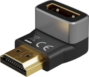 Goobay 72011 - Adapter HDMI Stecker/Buchse, 8K 60 Hz, 270&deg; vertikal