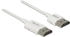 DeLOCK Slim High Speed 4K HDMI Kabel mit Ethernet Stecker/Stecker weiß