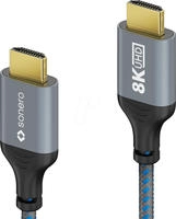 sonero HDMI auf HDMI Kabel - 8K60 - grau/blau - 3,00m SPC-HD110-030