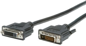 Value 11995564 - DVI Verlängerung DVI 24+1 Stecker auf Buchse, Dual Link, 3 m