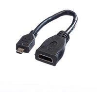 Value HDMI Anschlusskabel HDMI-A Buchse, HDMI-Micro-D Stecker 0.15 m Schwarz