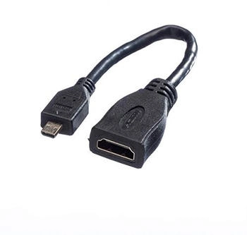 Value 11995584 - HDMI-A Buchse > HDMI Micro-D Stecker, mit Ethernet, 0,15 m