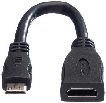 Value 11995586 - HDMI-A Buchse > HDMI Mini-C Stecker, mit Ethernet, 0,15 m