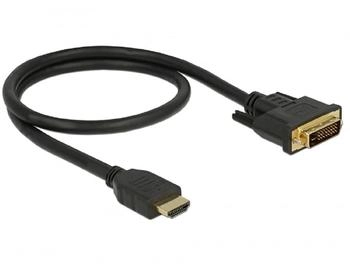 DeLock Adapterkabel HDMI zu DVI-D 24+1 bidirektional 0,5 m Schwarz (85651)