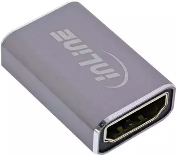 InLine HDMI Adapter, HDMI A Buchse / Buchse, 8K UHD, Grau (17991A)