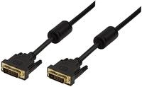 Logilink Dvi-kabel Dvi(24+1) - Dvi(24+1) St/st 2.00m Bk (cd0001)
