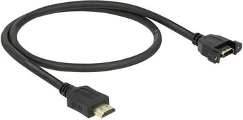 DeLock HDMI A/M to A/F Cable 4K 30Hz 0.5m Black