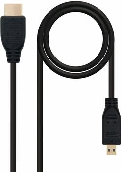 Nanocable Micro HDMI to HDMI 1.4 Cable M/M 0.8m Black