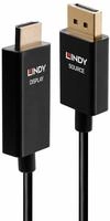 LINDY Anschlusskabel DisplayPort Stecker, HDMI-A Stecker 3.00 m Schwarz 40927