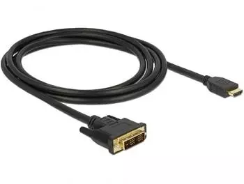 DeLock DVI 18+1 to HDMI-A Cable M/M 2 m Black