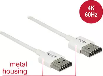 DeLock HDMI High Speed Ethernet 4K Cable M/M 1 m Black