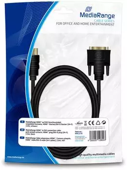 MediaRange HDMI to DVI-D Cable M/M 2 m Black