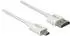DeLock Micro HDMI to HDMI Cable with Ethernet (1 m) White