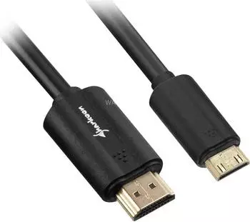 Sharkoon Kabel Mini-HDMI Typ C zu HDMI mit Ethernet (1 m) schwarz