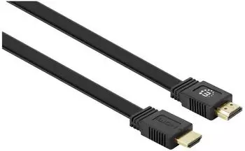 Manhattan Flat HDMI Cable 355636 4K UHD (5 m) Black