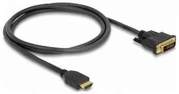 DeLock Shielded HDMI to DVI-D Cable (1 m) Black