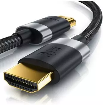 Primewire HDMI-Kabel 2.1 8K@120Hz / 4K@240Hz Ultra High Speed 5m, schwarz/silber (HDMI 2.1 5m)