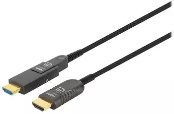 Manhattan HDMI Glasfaserkabel HDMI-A auf HDMI-Micro-D 4K@60Hz 30m (355520)