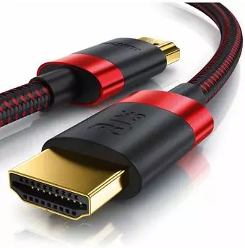 Primewire HDMI 2.1 Kabel 8K@120Hz / 4K@240Hz, 3m, schwarz/rot
