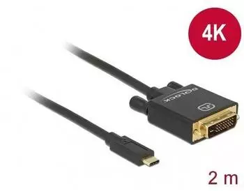 DeLock USB-C auf DVI 24+1 Grafikadapter 3840x2160, 2m (85321)