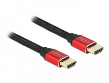 DeLock Ultra High Speed HDMI-Kabel 8K 60Hz 48Gbps 3m schwarz/rot (85775)