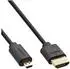 InLine Slim Ultra High Speed HDMI-Kabel 8K4K, Typ A/D (Micro), 1,5m (17911D)