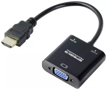 SpeaKa Professional HDMI / VGA Adapter 0,15m, schwarz (SP-10352148)