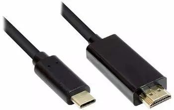 Good Connections USB-C auf HDMI 2.0 Adapterkabel 4K/UHD 60Hz 2m schwarz (GC-M0101)