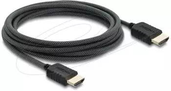 DeLock HDMI-Kabel 8K 60Hz 48Gbps koaxial geflochten 3m (81683)