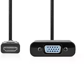 Nedis HDMI-Adapter HDMI-Stecker auf VGA-Buchse 0,2m schwarz (CCGB34900BK02)