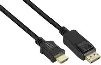 Good Connections Anschlusskabel DisplayPort 1.2 an HDMI - 24K vergoldete Kontakte -