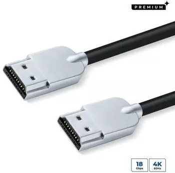 MicroConnect HDMI-Kabel High Speed mit Ethernet, superdünn, 1m (HDMISUPERSLIM1M)