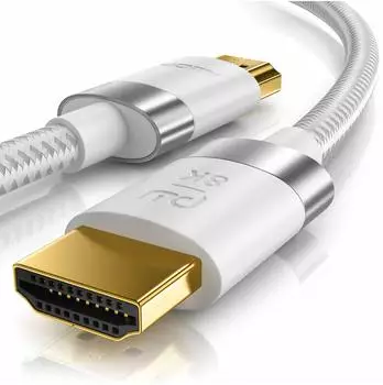 Primewire HDMI-Kabel 2.1 High Speed 8K 0,5m weiß/silber (304599)