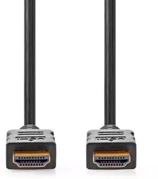 Nedis HDMI-A-Kabel High Speed mit Ethernet, 4K@60Hz, 7,50m, schwarz (CVGL34060BK75)