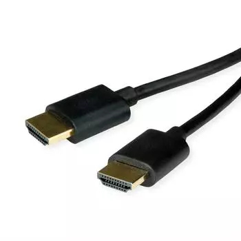 Roline HDMI High Speed Kabel mit Ethernet, Slim, 4K 60Hz, 1,5m (11.04.6016)