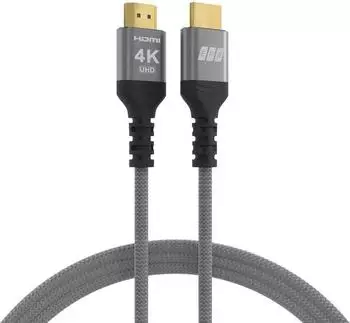 EFB-Elektronik High-Speed HDMI-Kabel mit Ethernet 4K60Hz 18Gbit/s 2m grau (HDMI-20-00003)