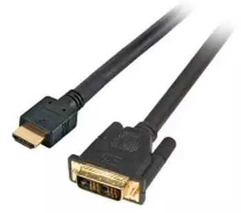 EFB-Elektronik HDMI Typ A auf DVI-D 24+1 Kabel, HighSpeed mit Ethernet, schwarz (K5432SW.1)