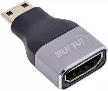InLine HDMI-Adapter A Buchse auf Mini C Stecker, 8K UHD, vergoldete Kontakte (17991C)