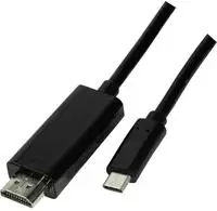 LogiLink USB-C&reg; / HDMI Adapterkabel USB-C&reg; Stecker, HDMI-A Stecker 1.80 m Schwarz